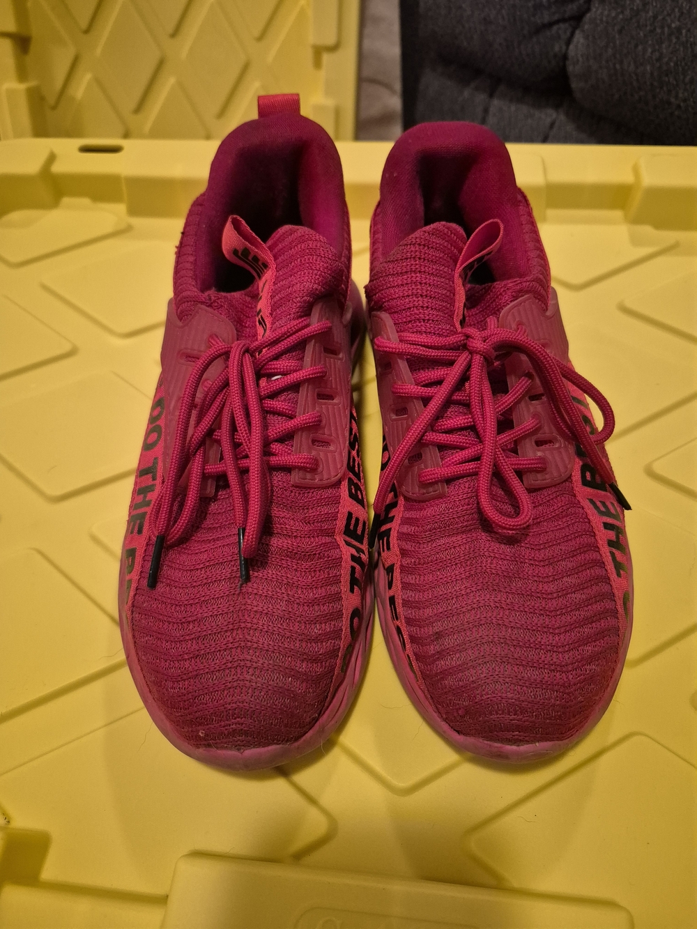 Hot Pink Athletic Sneakers with Side Graphic